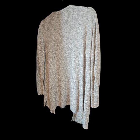 Old Navy Gray Open Front Cardigan – Size Large – Long Sleeve Lightweight Sweater - Picture 3 of 5